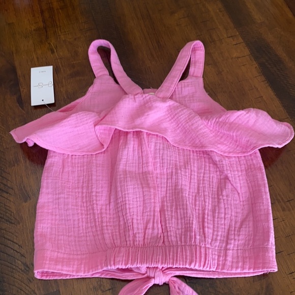 Big Girls Ruffled Button-Front Tank Top - Picture 5 of 8